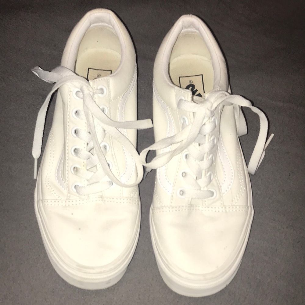 Old Skool White Vans